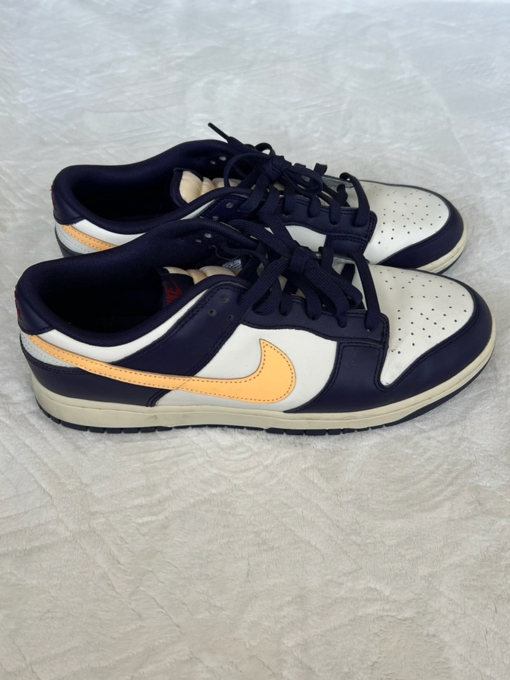 Nike Dunk Low Retro Navy Cream Peach Swoosh Men’s | Size 12